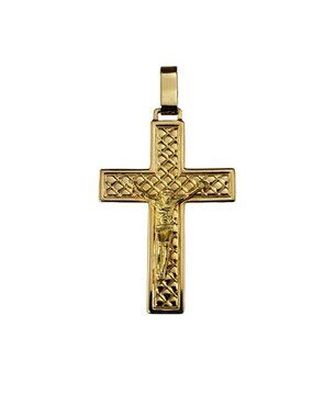 18 Karat Yellow Gold Crucifix Pendant #19124